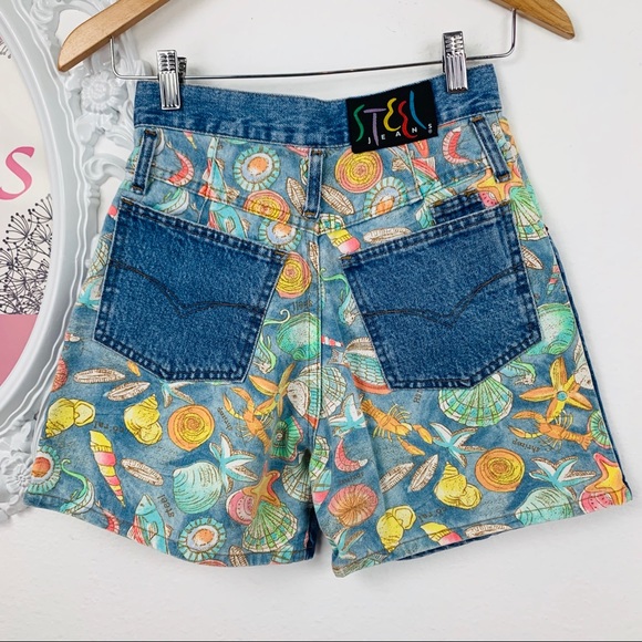 Steel Jeans Pants - VTG Steel Jeans / High Waist Med Wash Sea Shore